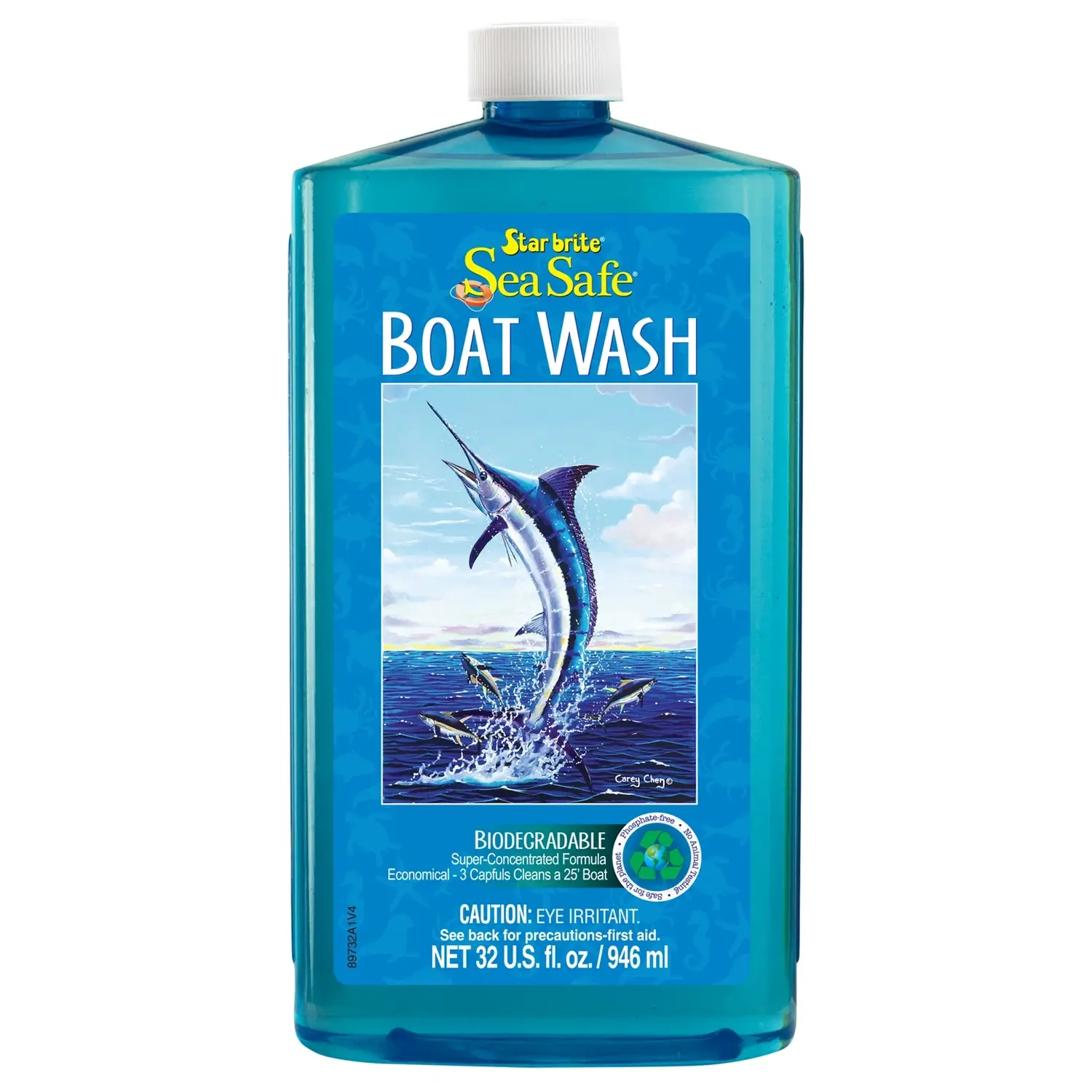 Starbrite® - Tekne Şampuanı Konsantre Sea Safe Çevre Dostu (946 ml): Cilayı Sökmeyen Güçlü Temizlik, Ferah Yaban Mersini Kokusu!
