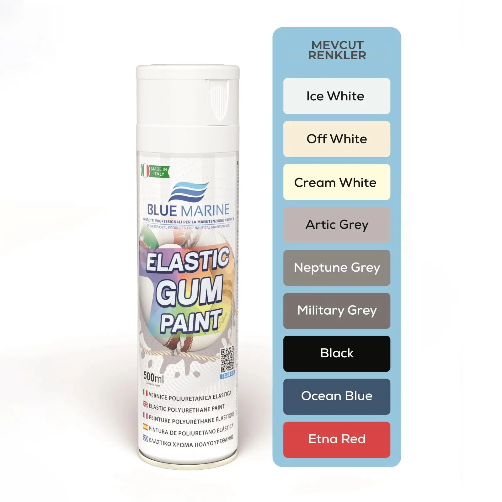 Blue Marine - PU Elastik Şişme Bot ve Yüzey Boyası Okyanus Mavisi (500 ml): Esnek, Su Bazlı ve Uzun Ömürlü Renklendirme Çözümü!
