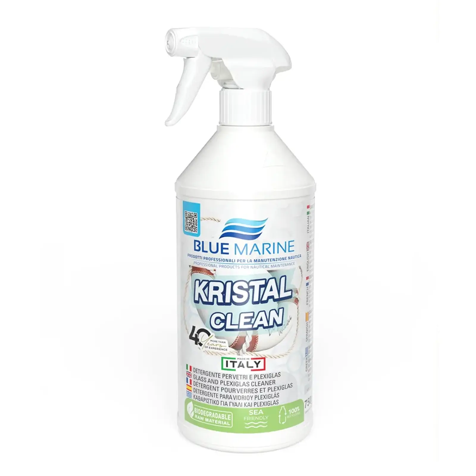 Blue Marine - Kristal Clean Cam ve Pleksiglas Temizleyici (750 gr): Hassas Yüzeyler İçin Çok Amaçlı ve Kusursuz Temizlik!