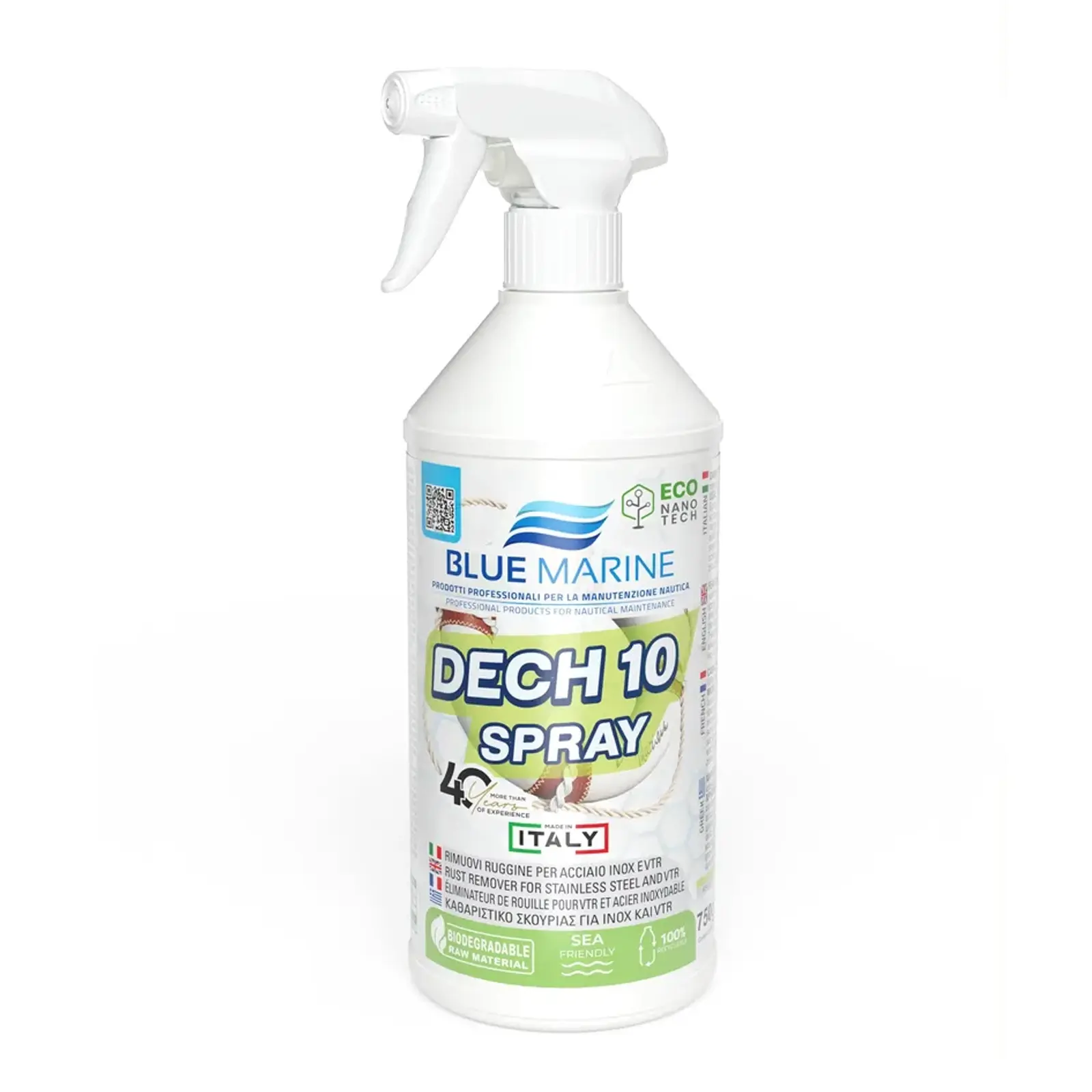 Blue Marine - Dech 10 Pas Sökücü Sprey (750 gr): Paslanmaz Çelik ve VTR Yüzeylerdeki Pas Lekelerine Son!