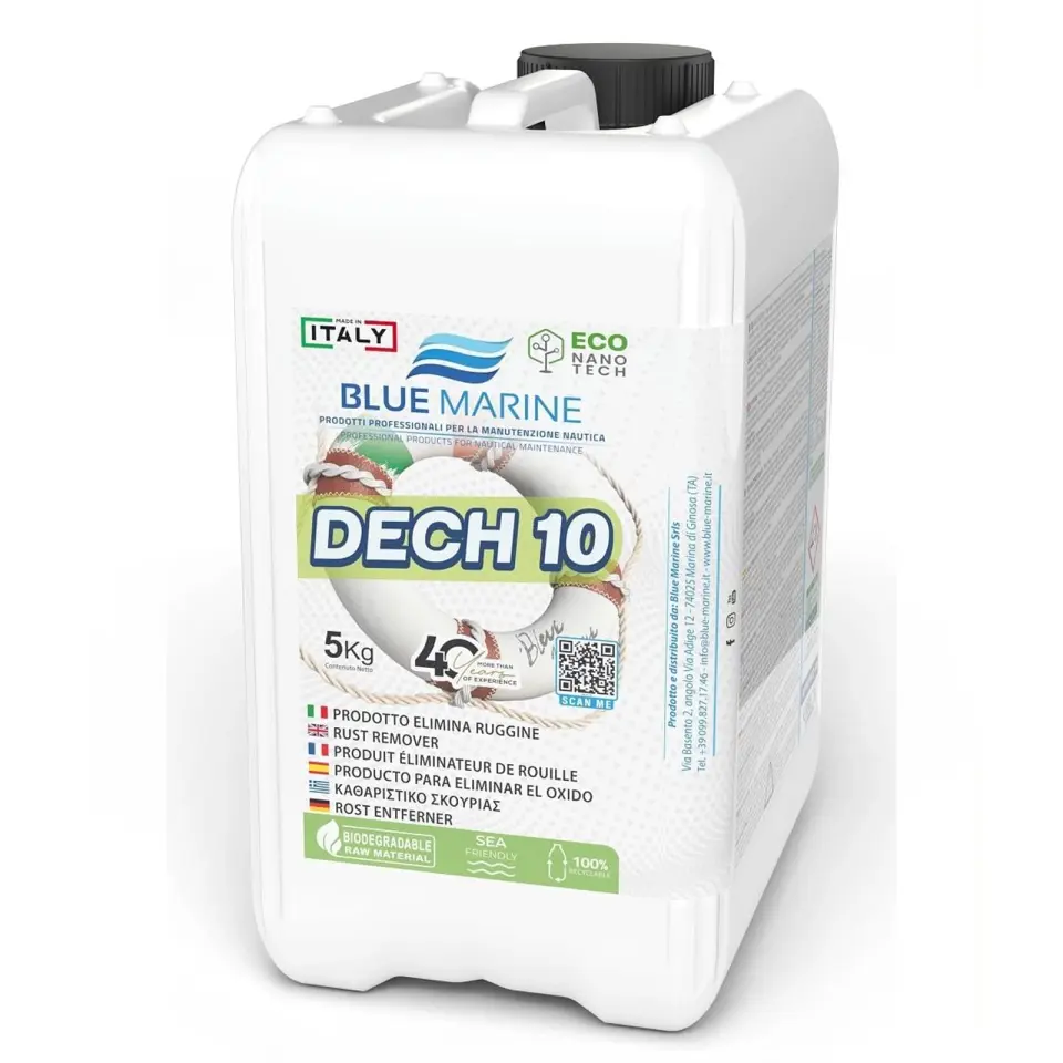 Blue Marine - Dech 10 Pas Sökücü (5 Kg): Minderlerden Şişme Botlara Hassas Yüzeylerdeki Pas Lekelerine Son!