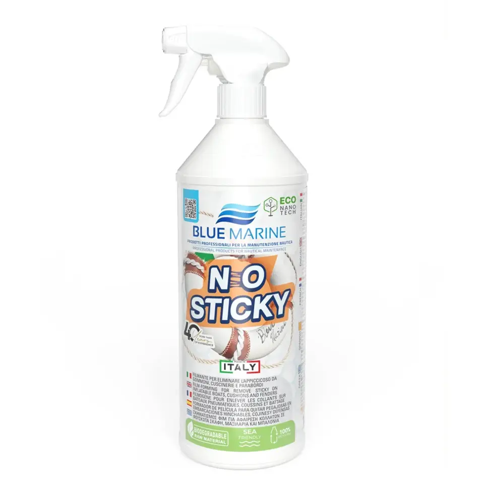 Blue Marine - No Sticky Yapışkanlık Önleyici (1 Lt): Şişme Bot ve Kumaşlardaki Yapışkanlığa Son, Nanoteknolojik Yenileme!