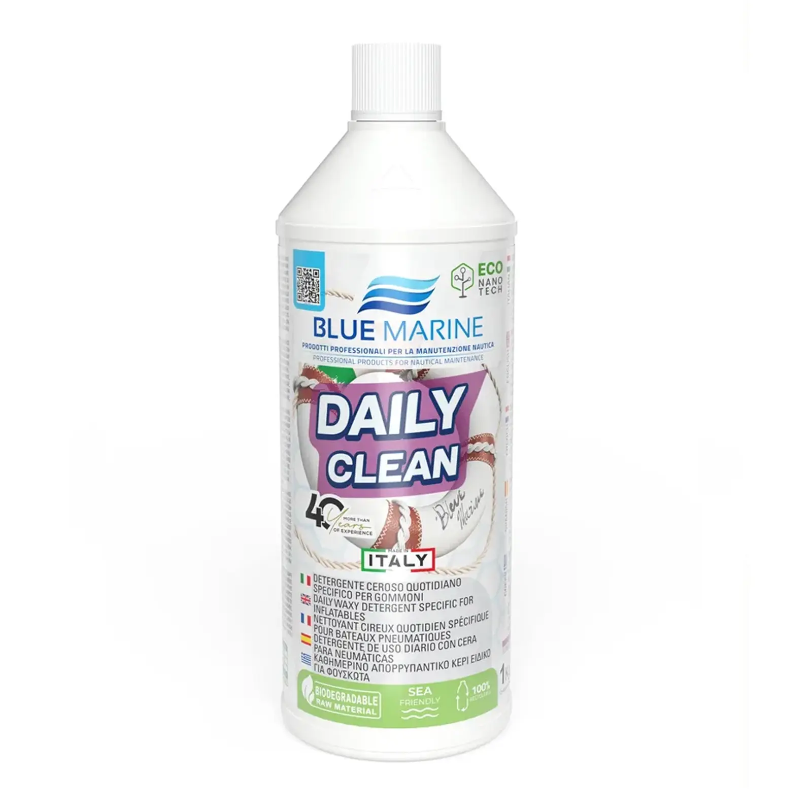 Blue Marine - Daily Clean Şişme Bot Deterjanı (1 Kg): Yıkayan, Parlatan ve Koruyan Değerli Mum Katkılı Günlük Bakım!