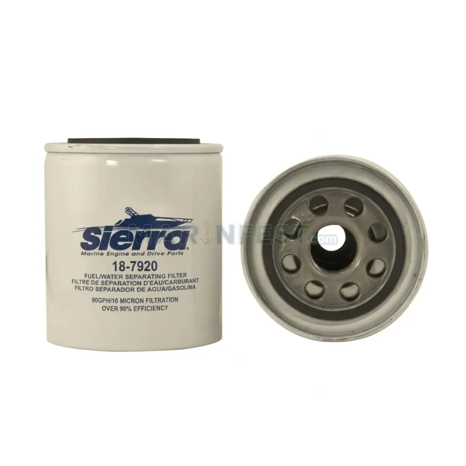 Sierra 18-7920 Mercury/OMC Marine Su Ayırıcı Yakıt Filtresi Elemanı: 10 Mikron/90 GPH (35-809099 - 0771839)