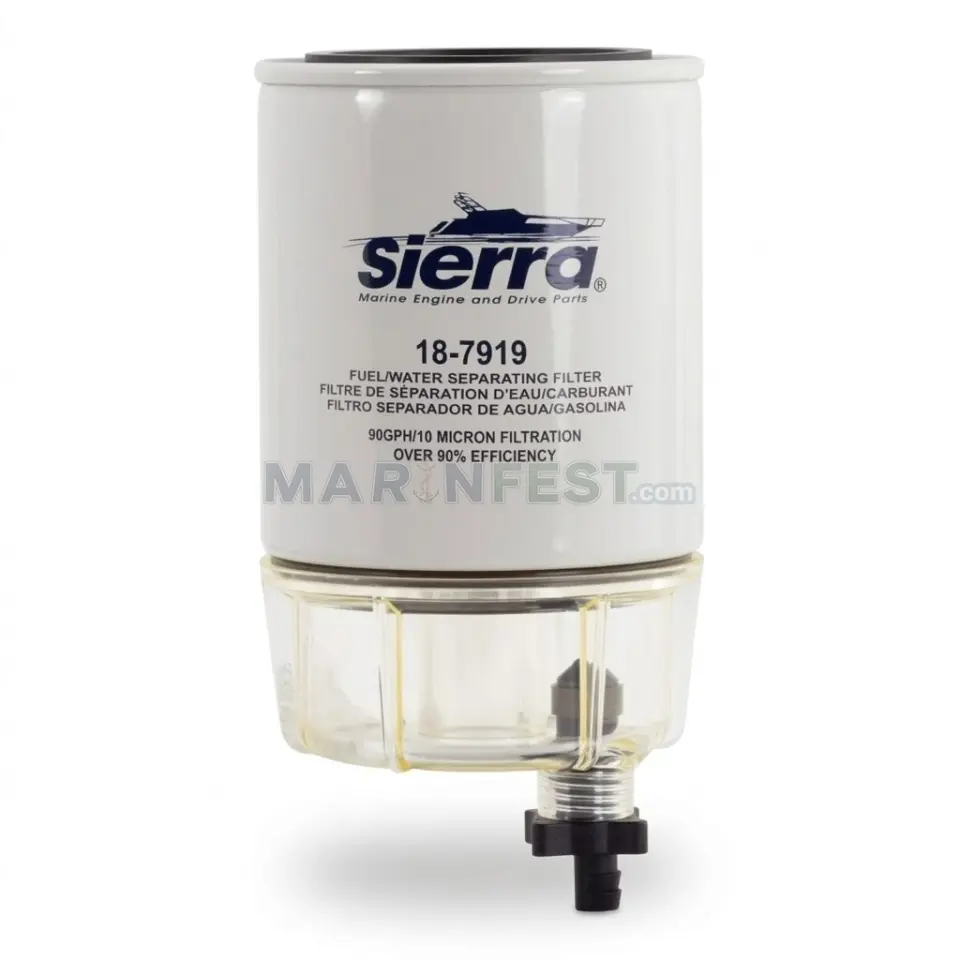 Sierra 18-7928 Şeffaf Taslı Su Ayırıcı Benzin Filtre Kiti (Montaj Takoza/Braketi Hariç Set)