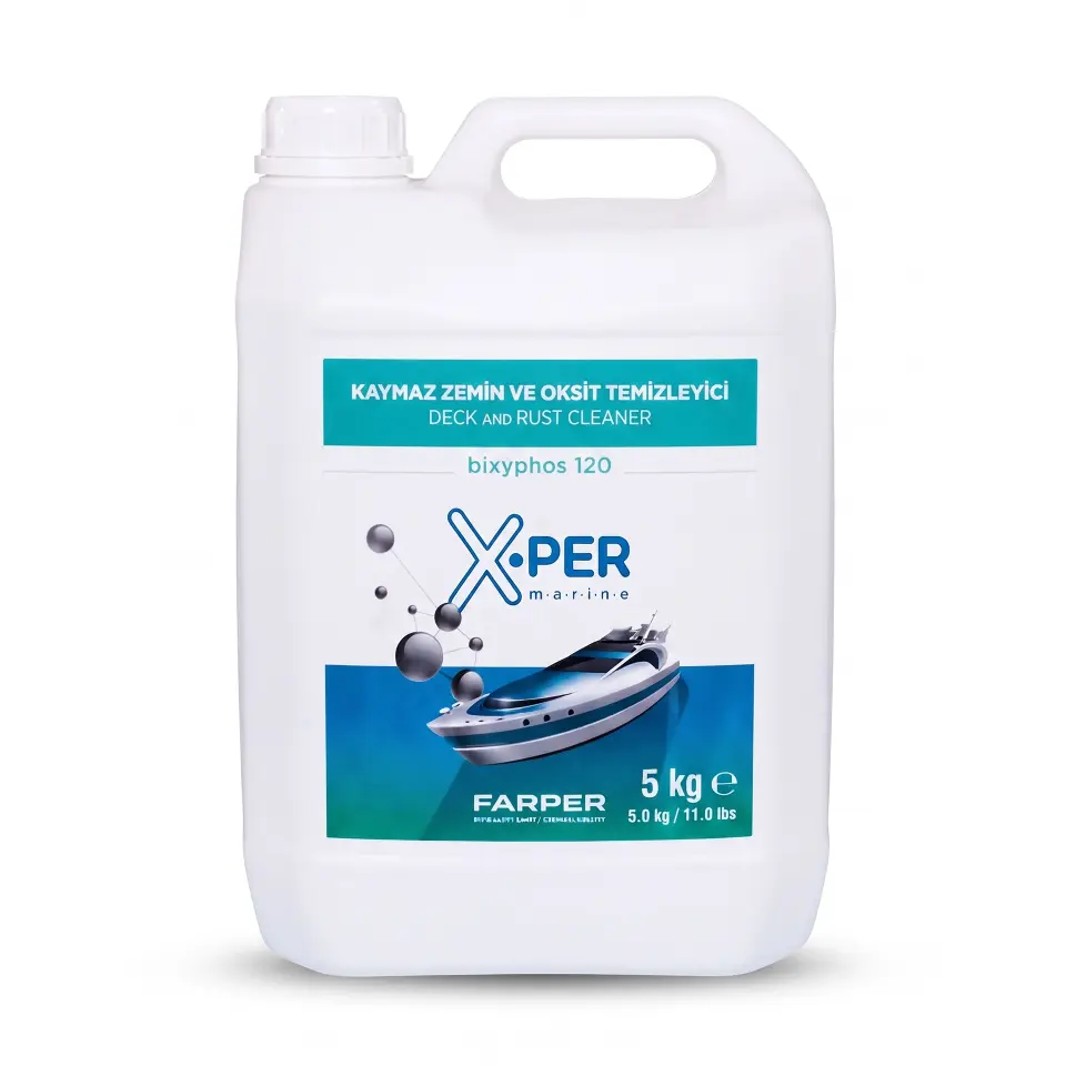 X-Per Marine - Kaymaz Zemin ve Oksit Temizleyici Bixyphos 120 (5 L): Doğa Dostu Formülle Güverte ve Kromlarda Kusursuz Temizlik!