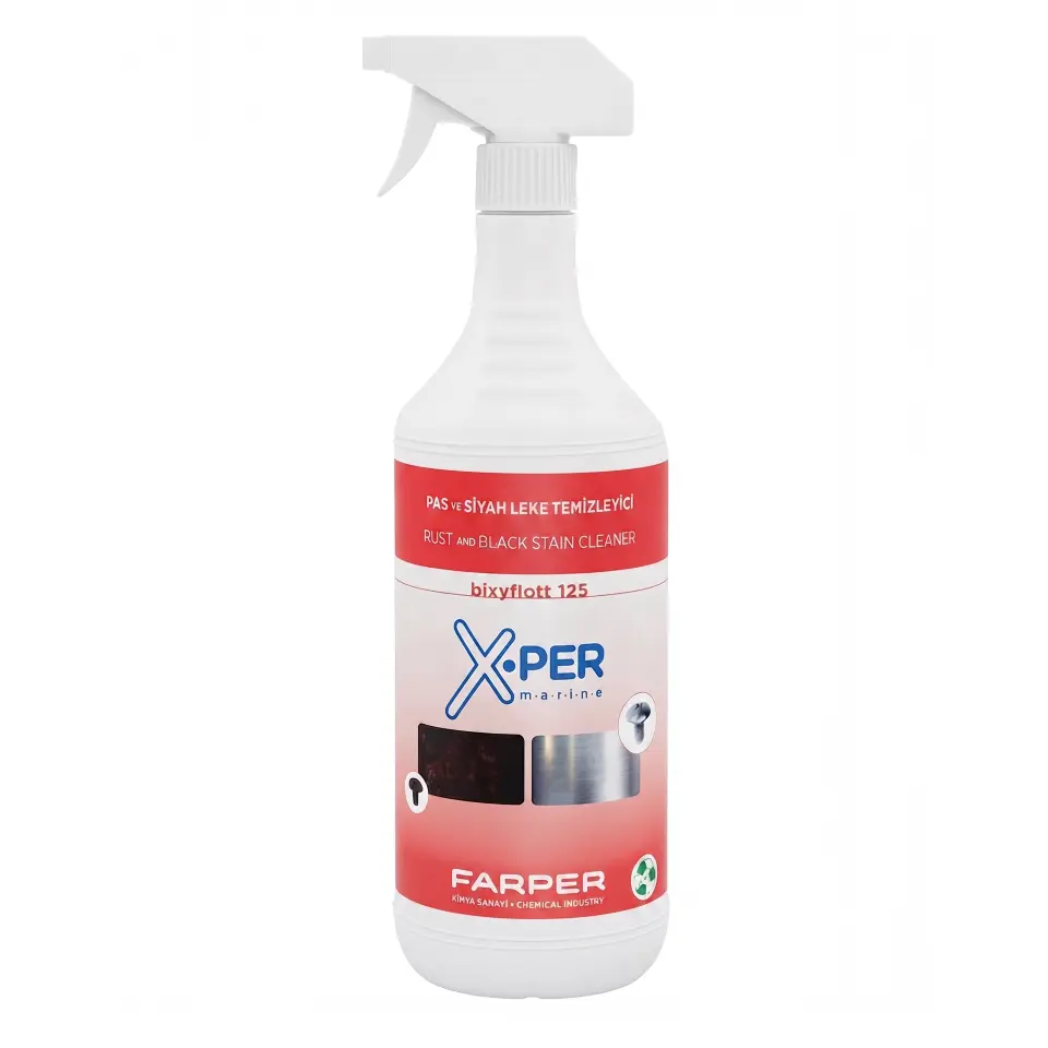 X-Per Marine - Pas ve Siyah Leke Temizleyici Bixy Flott 125 (1 L): Ovalamak Yok! 20 Saniyede Pas ve Siyah Lekelere Son!