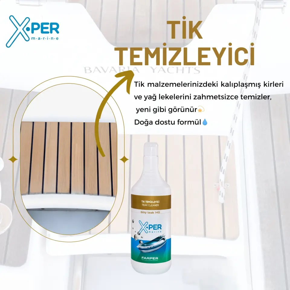 X-Per Marine - Tik Temizleyici Bixy Teak Cleaner 140 (1 L): Macunlara Zarar Vermeden, Tiklerinizde İlk Günkü Işıltı!