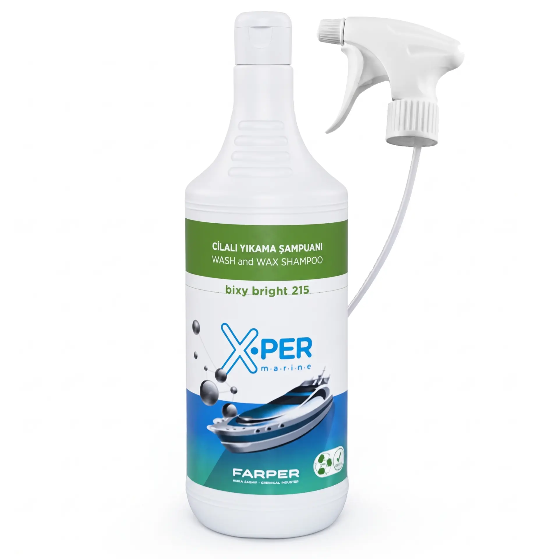X-Per Marine - Cila İçeren Yıkama Şampuanı Bixy Bright 215 (1 L): Wax Korumasını Sıyırmayan, Cila Etkili Profesyonel Tekne Şampuanı!