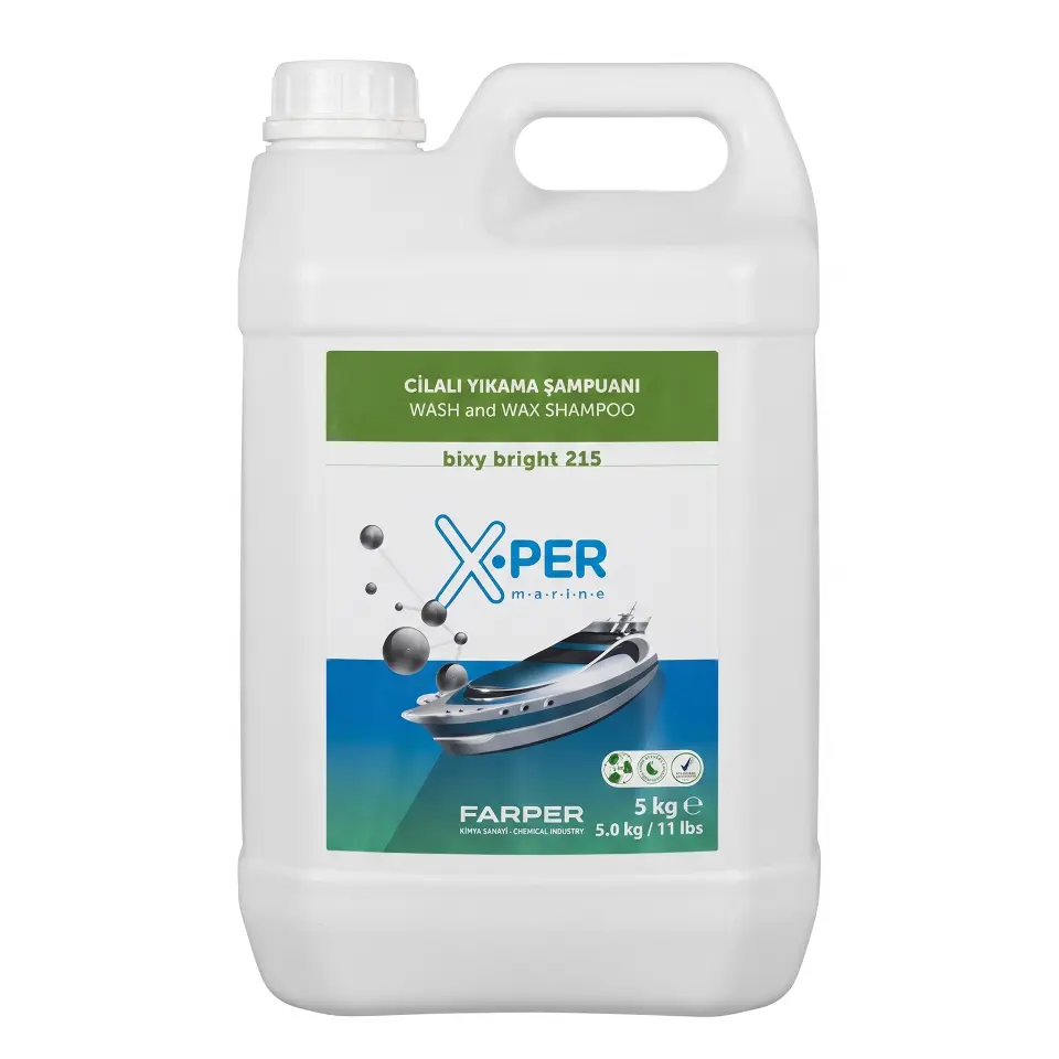 X-Per Marine - Cila İçeren Yıkama Şampuanı Bixy Bright 215 (5 L): Wax Korumasını Sıyırmayan, Cila Etkili Profesyonel Tekne Şampuanı!