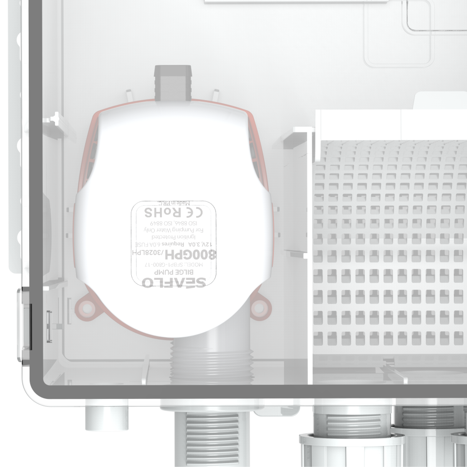 SEAFLO (Shower Drain Box) Otomatik Duş ve Lavabo Tahliye Sistemi 1200 GPH 12V  1''(25mm) - Çıkış Çapı: 1-1/8''(29mm)