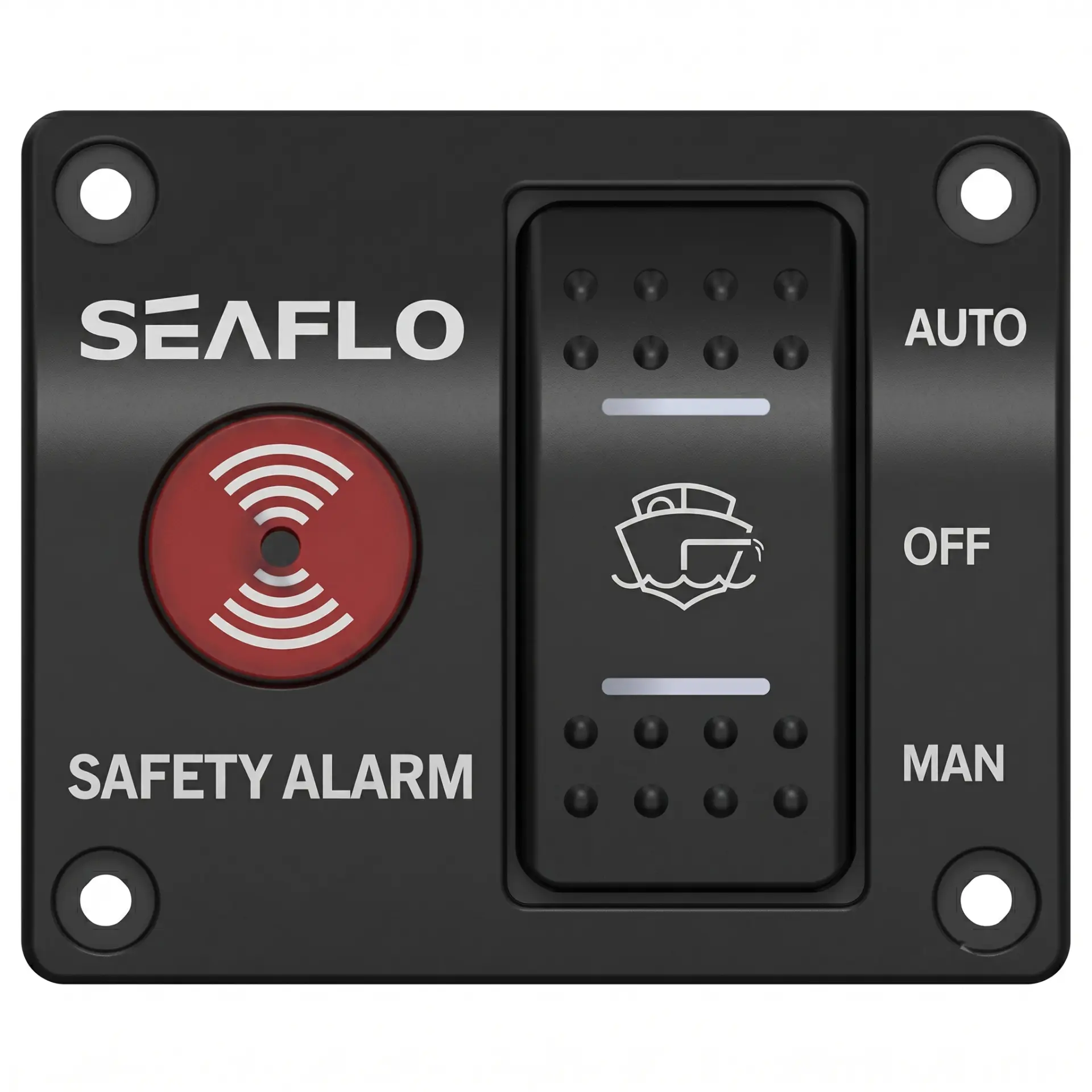 Seaflo Alarm ve Sintine Pompası Kontrol Paneli 12V 20A - Görsel, İşitsel ve Manuel Kontrol Bir Arada