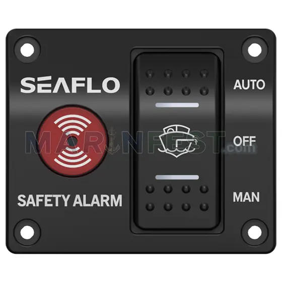 Seaflo Alarm ve Sintine Pompası Kontrol Paneli 24V 10A - Görsel, İşitsel ve Manuel Kontrol Bir Arada