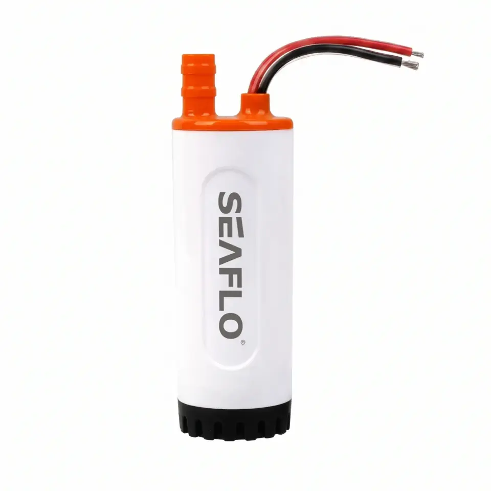 SEAFLO Dalgıç Su Karavan Pompası 15 lt/dk 12V 6A - 1.0 Bar Ø: 32 Hortum Çıkışı Ø: 10 mm - Gıda Sınıfı Güvenli ve Sessiz Çözüm