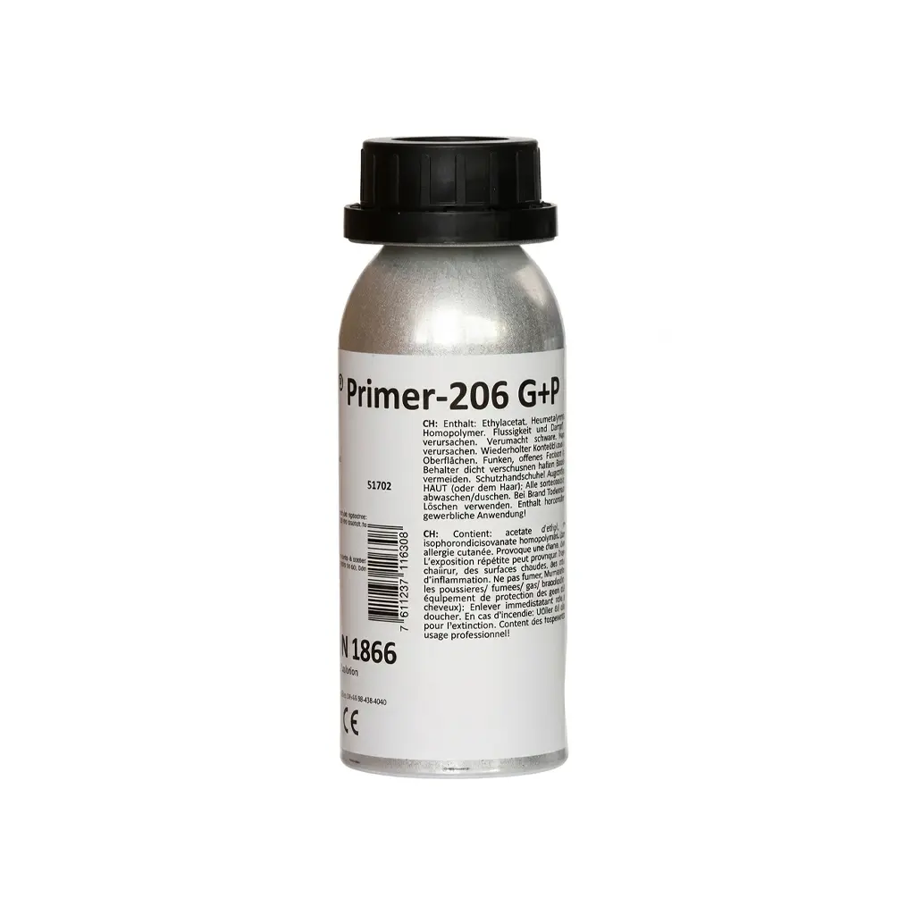 Sikaflex - Primer-206 G+P Astar Siyah (250ml): Çok Amaçlı, Pigmentli ve Solvent Bazlı Yüzey Astarı