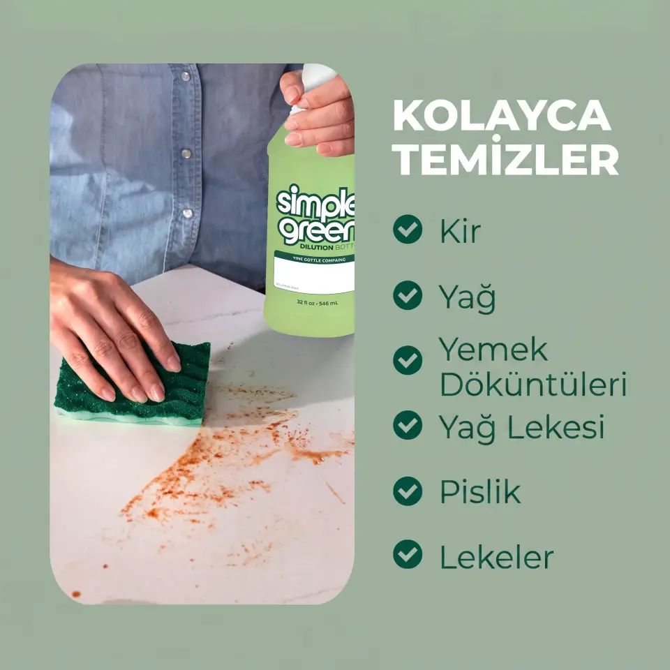 Simple Green Genel Amaçlı Temizleyici 4 Lt - Tekne ve Karavanınız İçin Doğa Dostu, Profesyonel Temizlik Gücü