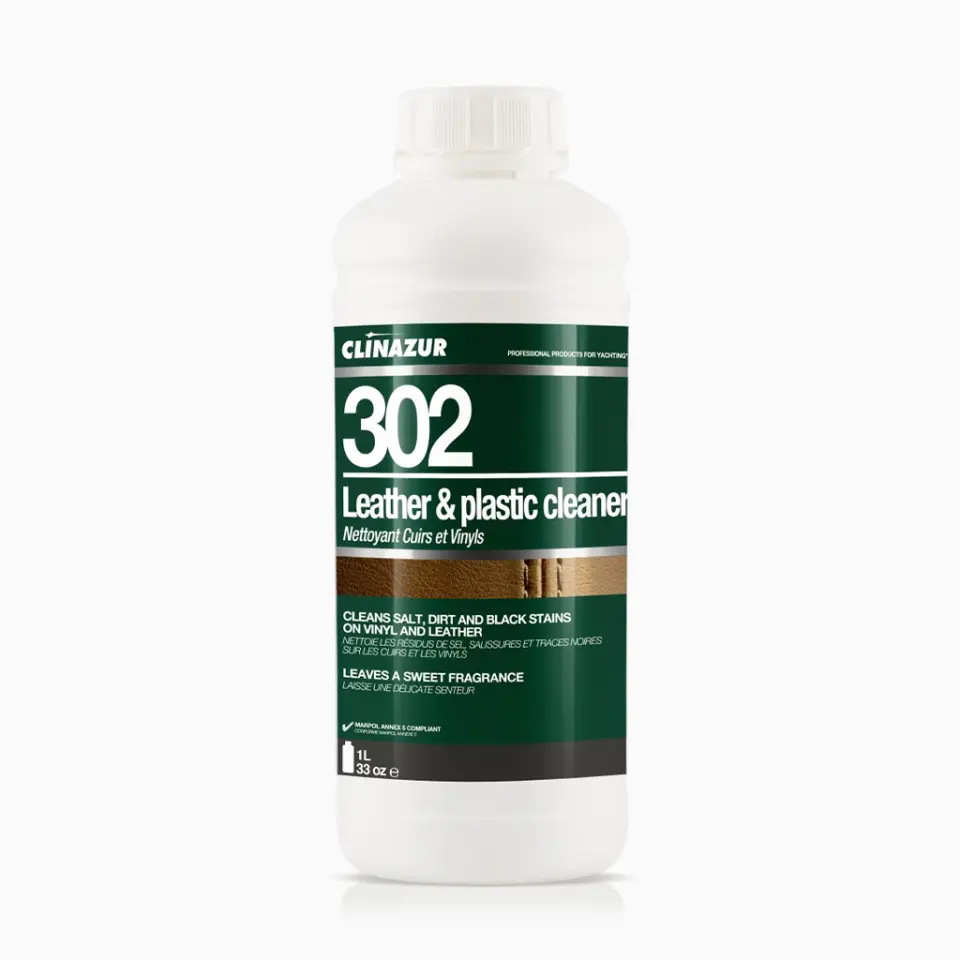 Clin Azur 302 - 1 Lt Deri ve Plastik Temizleyici - Döşemelerinizde ''Derinlemesine Temizlik'' ve Mükemmel Hazırlık!