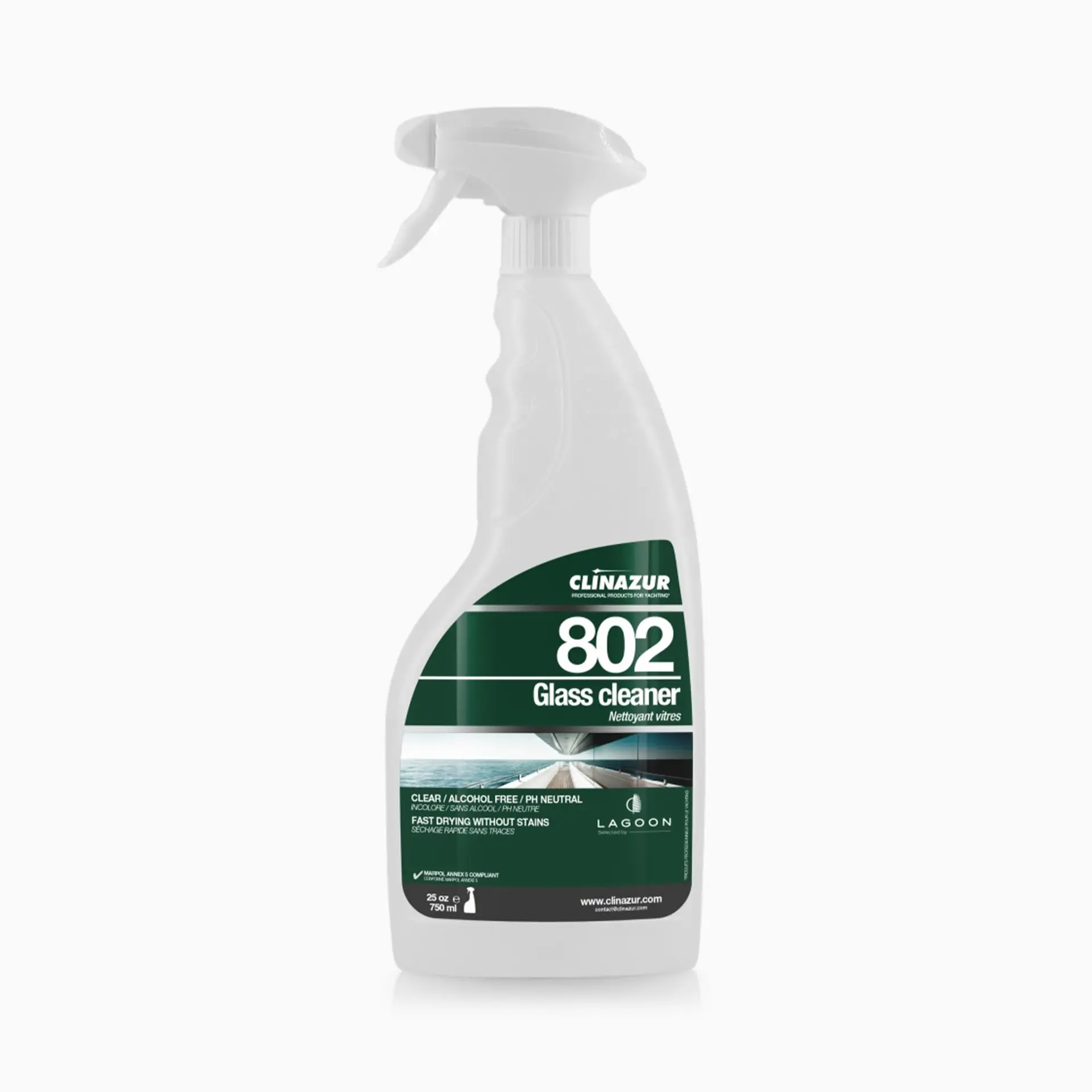 Clin Azur 802 - 750ml Biyolojik Cam Temizleyici  - İz Bırakmayan Netlik: Camlarınız İçin ''Hazırlayıcı'' ve Koruyucu Bakım!