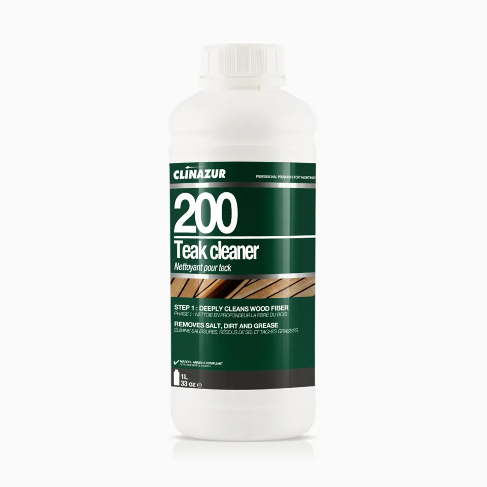 Clin Azur 200 - 1 Lt Teak Temizleyici - Bakımın İlk Adımı: Tik Güverteniz İçin Derinlemesine Arınma!