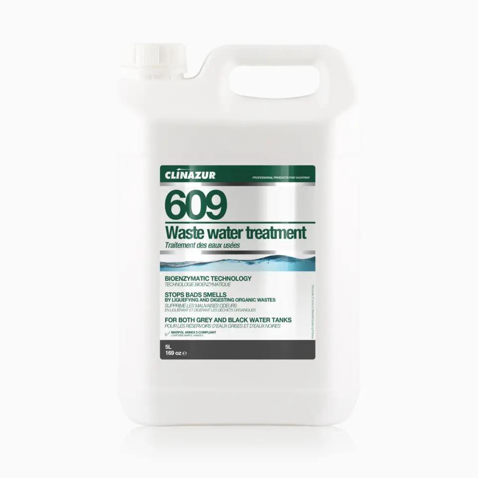 Clin Azur 609 - 5 Lt Pis Su Tankı Temizleyici -  Atık Su Yönetiminde Profesyonel Güç: Kokulara ve Tıkanıklıklara Biyolojik Çözüm!