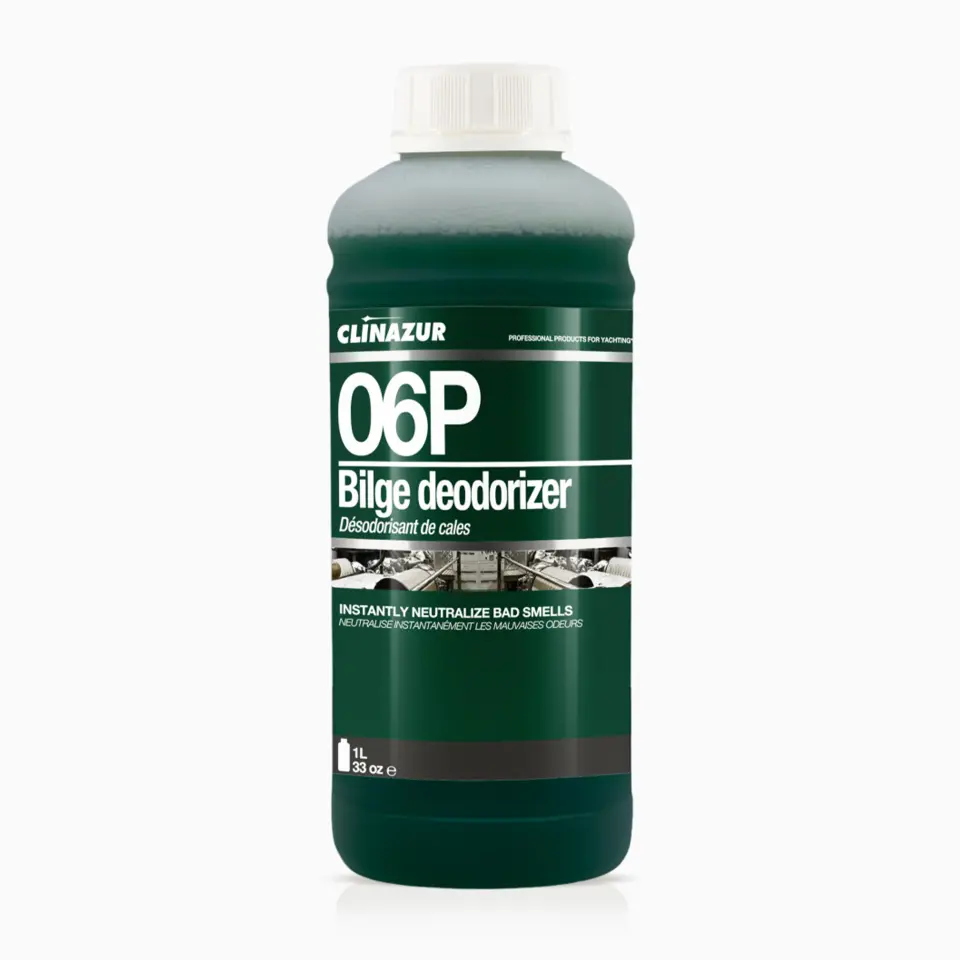 Clin Azur 06P - Güçlü Koku Giderici 1 Litre - Ağır Yakıt Kokularına Son: Teknenizde ''Okaliptüs'' Ferahlığı!