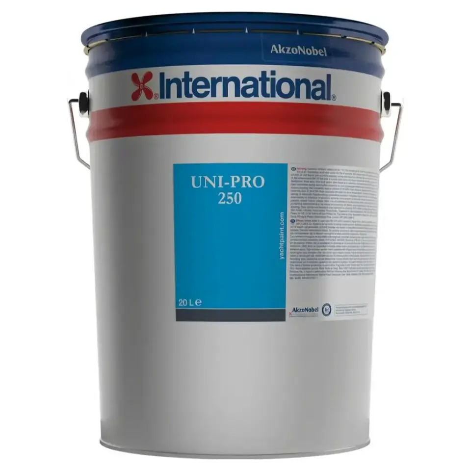 International Uni-Pro 250 - 20 Lt Siyah/Black White Profesyonel Sezonluk Zehirli Antifouling Tekne Boyası - Hız ve Performans İçin Kusursuz Karinalar: Profesyonel Koruma!