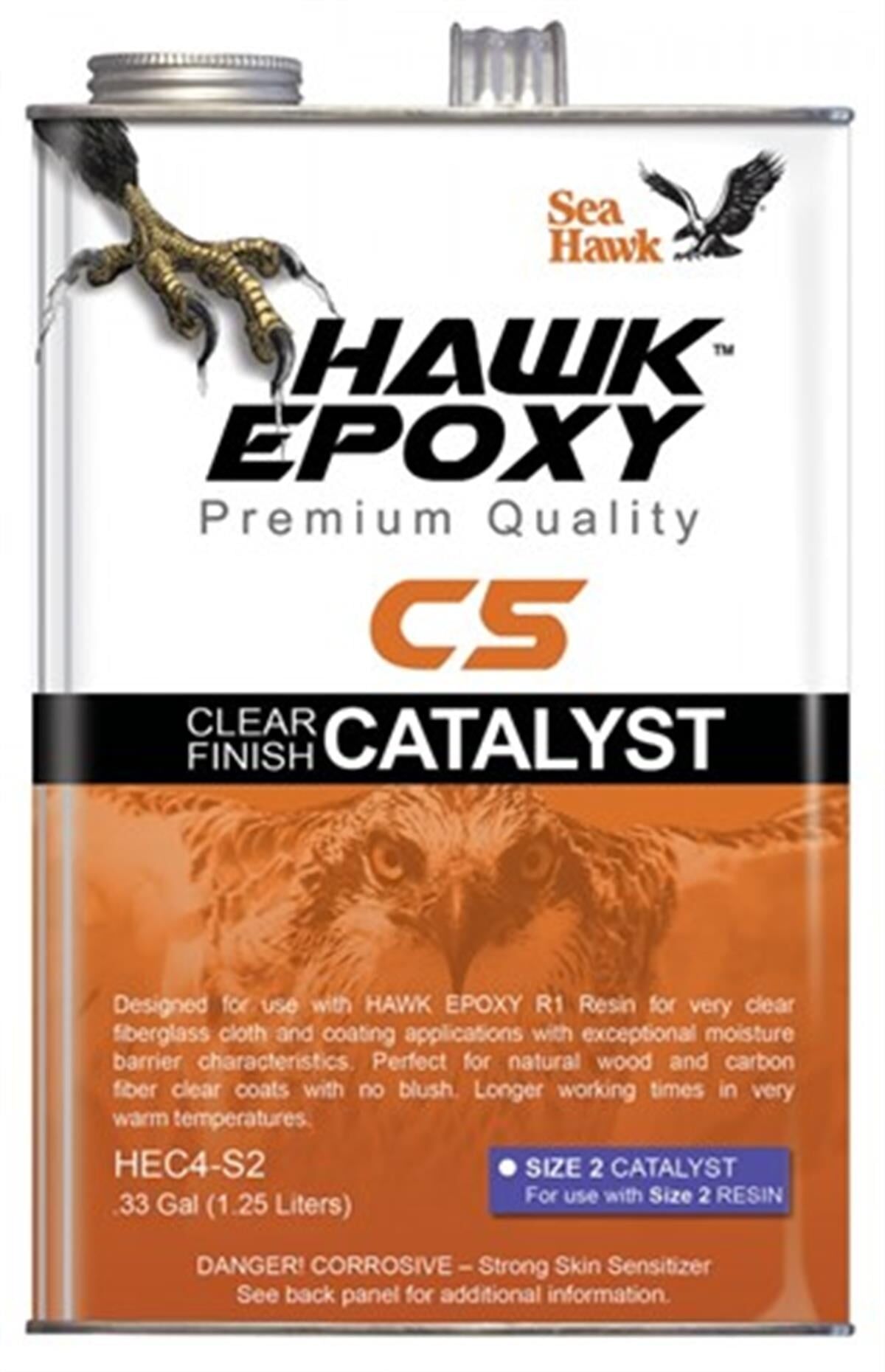 SEA HAWK - C5-S2 Şeffaf Finiş Epoksi Sertleştirici 1.25 L