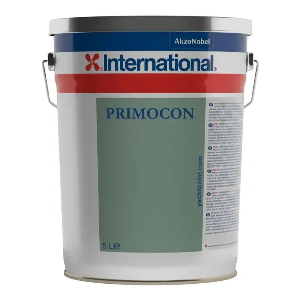 International Primocon - 5 Lt Çok Amaçlı Korozyon Önleyici ve Bağlayıcı Astar (Su Hattı Altı) - Güçlü Bir Temel, Uzun Ömürlü Bir Koruma: Zehirli Boyanızın En Sadık Eşlikçisi!