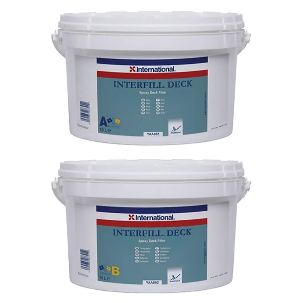 International Interfill Deck - 20 Lt Güverte Düzeltme Macunu - Tik Güvertelerin Altındaki Kusursuz Temel
