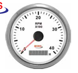 Mors - DEVİR GÖSTERGESİ 4000 RPM BEYAZ Motor Zaman Saatli 12-24 V Ø: 100 mm
