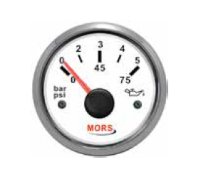 Mors - YAĞ GÖSTERGESİ 10 BAR BEYAZ 12-24 V Ø: 55 mm
