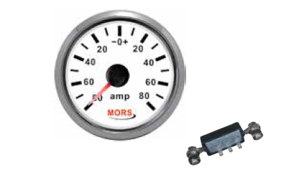 Mors - AMPERMETRE 12-24 V BEYAZ + ŞÖNT DAHİL Ø: 55 mm