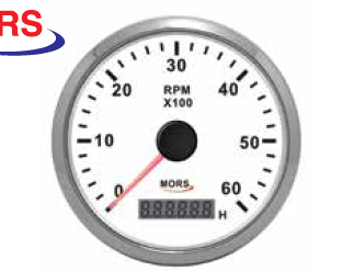 Mors - DEVİR GÖSTERGESİ 6000 RPM BEYAZ Motor Zaman Saatli 12-24 V Ø: 100 mm