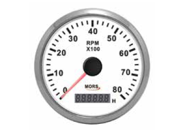 Mors - DEVİR GÖSTERGESİ 8000 RPM BEYAZ Motor Zaman Saatli 12-24 V Ø: 100 mm
