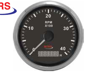 Mors - DEVİR GÖSTERGESİ 4000 RPM SİYAH Motor Zaman Saatli 12-24 V Ø: 100 mm