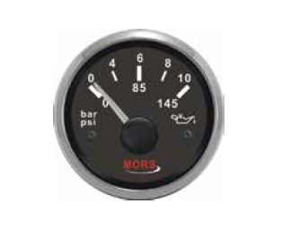 Mors - YAĞ GÖSTERGESİ 10 BAR SİYAH 12-24 V Ø: 55 mm