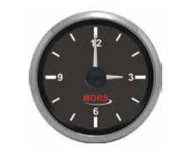 Mors - ZAMAN SAATİ 12-24 V SİYAH Ø: 55 mm