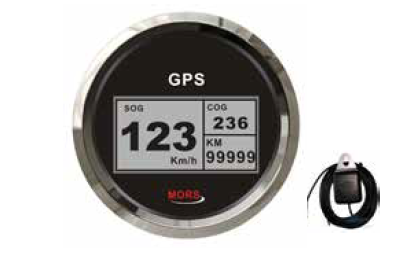 Mors - SÜRAT GÖSTERGESİ 55 MPH SİYAH GPS ANTENLİ 12-24 V GPS Anteni Dahildir Ø: 100 mm