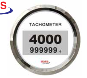 Mors - DİJİTAL DEVİR GÖSTERGESİ 4000 RPM 12-24V BEYAZ Motor Zaman Saatli Ø: 100 mm