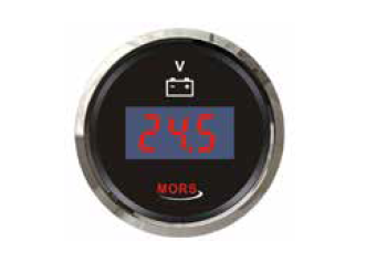 Mors - DİJİTAL VOLTMETRE 12-24V SİYAH Ø: 55 mm