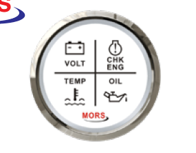 Mors - ALARM SETİ GÖSTERGESİ 4'LÜ 12-24V BEYAZ Ø: 55 mm