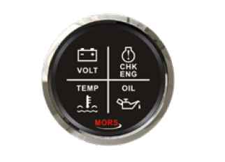 Mors - ALARM SETİ GÖSTERGESİ 4'LÜ 12-24V SİYAH Ø: 55 mm