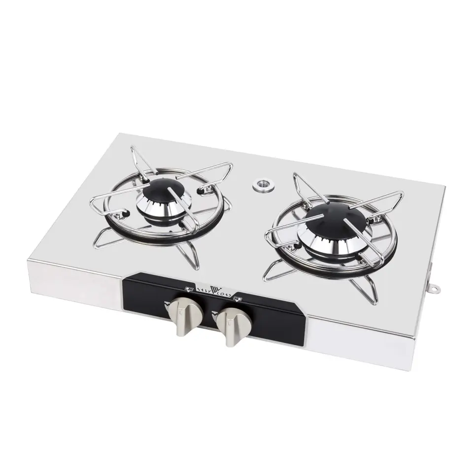 NAVY LOAD NL20012 - Çiftli Set Üstü Ocak Krom - Ölçüler: 38 cm x 36 cm Ağırlık: 3.6 kg